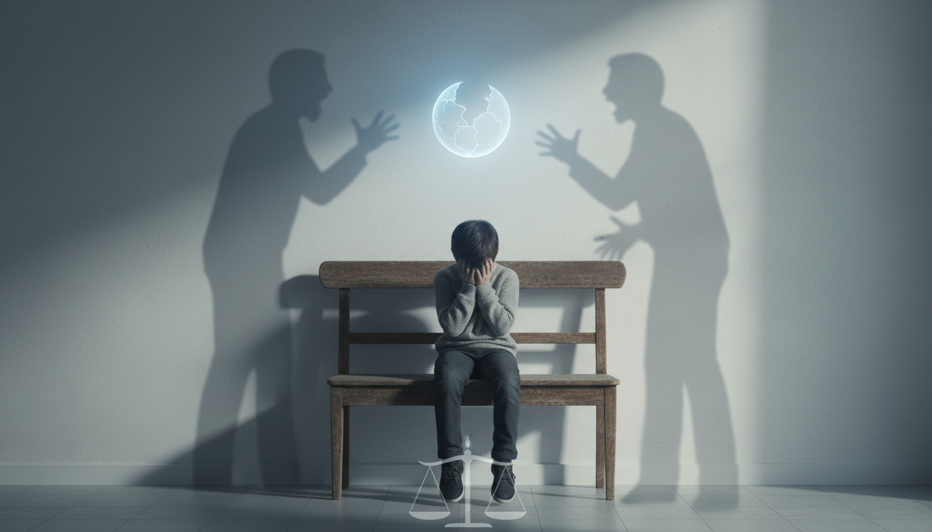 Ilustração sobre Alienação Parental e conflito familiar